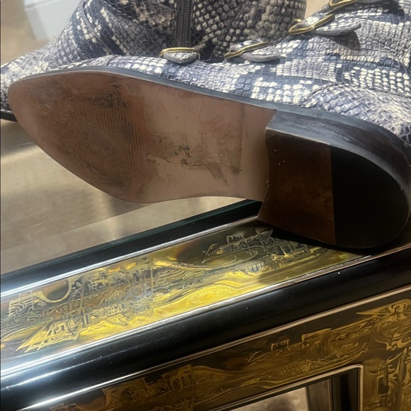 J. Crew Black and Gray Snakeskin Ankle Boots - Picture 3 of 5